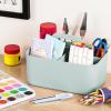 imageMultiuse Caddy Organizer w Handle  Stackable Plastic Tote Bin  Art Craft Supplies Office Desk Stationery Pen Holder Kitchen Utensil Makeup Bathroom Shower Cleaning Dorm Organizer  YellowMint
