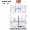 imageMultiuse Caddy Organizer w Handle  Stackable Plastic Tote Bin  Art Craft Supplies Office Desk Stationery Pen Holder Kitchen Utensil Makeup Bathroom Shower Cleaning Dorm Organizer  YellowClear