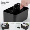 imageMultiuse Caddy Organizer w Handle  Stackable Plastic Tote Bin  Art Craft Supplies Office Desk Stationery Pen Holder Kitchen Utensil Makeup Bathroom Shower Cleaning Dorm Organizer  YellowBlack
