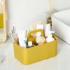imageMultiuse Caddy Organizer w Handle  Stackable Plastic Tote Bin  Art Craft Supplies Office Desk Stationery Pen Holder Kitchen Utensil Makeup Bathroom Shower Cleaning Dorm Organizer  YellowYellow