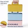 imageMultiuse Caddy Organizer w Handle  Stackable Plastic Tote Bin  Art Craft Supplies Office Desk Stationery Pen Holder Kitchen Utensil Makeup Bathroom Shower Cleaning Dorm Organizer  YellowYellow