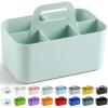 imageMultiuse Caddy Organizer w Handle  Stackable Plastic Tote Bin  Art Craft Supplies Office Desk Stationery Pen Holder Kitchen Utensil Makeup Bathroom Shower Cleaning Dorm Organizer  YellowMint