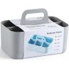 imageMultiuse Caddy Organizer w Handle  Stackable Plastic Tote Bin  Art Craft Supplies Office Desk Stationery Pen Holder Kitchen Utensil Makeup Bathroom Shower Cleaning Dorm Organizer  YellowGrey