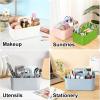 imageMultiuse Caddy Organizer w Handle  Stackable Plastic Tote Bin  Art Craft Supplies Office Desk Stationery Pen Holder Kitchen Utensil Makeup Bathroom Shower Cleaning Dorm Organizer  YellowGreen