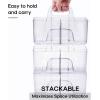 imageMultiuse Caddy Organizer w Handle  Stackable Plastic Tote Bin  Art Craft Supplies Office Desk Stationery Pen Holder Kitchen Utensil Makeup Bathroom Shower Cleaning Dorm Organizer  YellowFrosted Clear