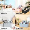 imageMultiuse Caddy Organizer w Handle  Stackable Plastic Tote Bin  Art Craft Supplies Office Desk Stationery Pen Holder Kitchen Utensil Makeup Bathroom Shower Cleaning Dorm Organizer  YellowBlack