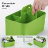 imageMultiuse Caddy Organizer w Handle  Stackable Plastic Tote Bin  Art Craft Supplies Office Desk Stationery Pen Holder Kitchen Utensil Makeup Bathroom Shower Cleaning Dorm Organizer  YellowGreen