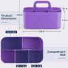 imageMultiuse Caddy Organizer w Handle  Stackable Plastic Tote Bin  Art Craft Supplies Office Desk Stationery Pen Holder Kitchen Utensil Makeup Bathroom Shower Cleaning Dorm Organizer  YellowPurple