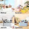 imageMultiuse Caddy Organizer w Handle  Stackable Plastic Tote Bin  Art Craft Supplies Office Desk Stationery Pen Holder Kitchen Utensil Makeup Bathroom Shower Cleaning Dorm Organizer  YellowWhite
