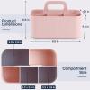 imageMultiuse Caddy Organizer w Handle  Stackable Plastic Tote Bin  Art Craft Supplies Office Desk Stationery Pen Holder Kitchen Utensil Makeup Bathroom Shower Cleaning Dorm Organizer  YellowPink