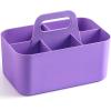 imageMultiuse Caddy Organizer w Handle  Stackable Plastic Tote Bin  Art Craft Supplies Office Desk Stationery Pen Holder Kitchen Utensil Makeup Bathroom Shower Cleaning Dorm Organizer  YellowPurple