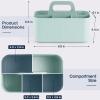 imageMultiuse Caddy Organizer w Handle  Stackable Plastic Tote Bin  Art Craft Supplies Office Desk Stationery Pen Holder Kitchen Utensil Makeup Bathroom Shower Cleaning Dorm Organizer  YellowMint