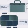 imageMultiuse Caddy Organizer w Handle  Stackable Plastic Tote Bin  Art Craft Supplies Office Desk Stationery Pen Holder Kitchen Utensil Makeup Bathroom Shower Cleaning Dorm Organizer  YellowCyan