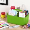 imageMultiuse Caddy Organizer w Handle  Stackable Plastic Tote Bin  Art Craft Supplies Office Desk Stationery Pen Holder Kitchen Utensil Makeup Bathroom Shower Cleaning Dorm Organizer  YellowGreen
