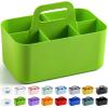 imageMultiuse Caddy Organizer w Handle  Stackable Plastic Tote Bin  Art Craft Supplies Office Desk Stationery Pen Holder Kitchen Utensil Makeup Bathroom Shower Cleaning Dorm Organizer  YellowGreen