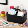 imageMultiuse Caddy Organizer w Handle  Stackable Plastic Tote Bin  Art Craft Supplies Office Desk Stationery Pen Holder Kitchen Utensil Makeup Bathroom Shower Cleaning Dorm Organizer  YellowBlack