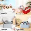 imageMultiuse Caddy Organizer w Handle  Stackable Plastic Tote Bin  Art Craft Supplies Office Desk Stationery Pen Holder Kitchen Utensil Makeup Bathroom Shower Cleaning Dorm Organizer  YellowRed