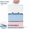 imageMultiuse Caddy Organizer w Handle  Stackable Plastic Tote Bin  Art Craft Supplies Office Desk Stationery Pen Holder Kitchen Utensil Makeup Bathroom Shower Cleaning Dorm Organizer  YellowWhite