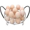 imageAozita Multipurpose Stackable Egg Steamer Rack Trivet with Heat Resistant Silicone Handles Compatible for Instant Pot Accessories 6 Qt8 Qt  18 Egg Cooking Rack for Pressure Cooker Accessories