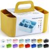 imageMultiuse Caddy Organizer w Handle  Stackable Plastic Tote Bin  Art Craft Supplies Office Desk Stationery Pen Holder Kitchen Utensil Makeup Bathroom Shower Cleaning Dorm Organizer  YellowYellow