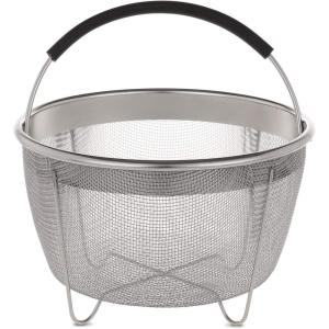 imageAozita Steamer Basket for Instant Pot Accessories 3 Qt Only Stainless Steel Steam Insert with Premium Handle for 3 Quart Pressure Cookers  Vegetables Eggs Meats etc