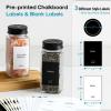 imageAOZITA 14 Pcs Glass Spice Jars with Spice Labels  8oz Empty Square Spice Bottles  Shaker Lids and Airtight Metal Caps  Chalk Marker and Silicone Collapsible Funnel Included4 oz