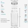 imageAOZITA 14 Pcs Glass Spice Jars with Spice Labels  8oz Empty Square Spice Bottles  Shaker Lids and Airtight Metal Caps  Chalk Marker and Silicone Collapsible Funnel IncludedAO14