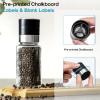 imageAOZITA 14 Pcs Glass Spice Jars with Spice Labels  8oz Empty Square Spice Bottles  Shaker Lids and Airtight Metal Caps  Chalk Marker and Silicone Collapsible Funnel Included4 oz