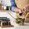 imageAOZITA 14 Pcs Glass Spice Jars with Spice Labels  8oz Empty Square Spice Bottles  Shaker Lids and Airtight Metal Caps  Chalk Marker and Silicone Collapsible Funnel Included4 oz