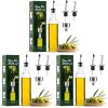 imageAOZITA 17oz Glass Olive Oil Bottle Dispenser  500ml Green Oil and Vinegar Cruet with Pourers and Funnel  Olive Oil Carafe Decanter for KitchenClear