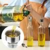 imageAOZITA 17oz Glass Olive Oil Bottle Dispenser  500ml Green Oil and Vinegar Cruet with Pourers and Funnel  Olive Oil Carafe Decanter for KitchenClear