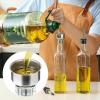 imageAOZITA 17oz Glass Olive Oil Bottle Dispenser  500ml Green Oil and Vinegar Cruet with Pourers and Funnel  Olive Oil Carafe Decanter for KitchenClear With Measurements