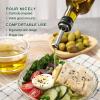 imageAOZITA 17oz Glass Olive Oil Bottle Dispenser  500ml Green Oil and Vinegar Cruet with Pourers and Funnel  Olive Oil Carafe Decanter for KitchenClear With Measurements