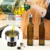 imageAOZITA 17oz Glass Olive Oil Bottle Dispenser  500ml Green Oil and Vinegar Cruet with Pourers and Funnel  Olive Oil Carafe Decanter for KitchenDark Brown