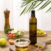 imageAOZITA 17oz Glass Olive Oil Bottle Dispenser  500ml Green Oil and Vinegar Cruet with Pourers and Funnel  Olive Oil Carafe Decanter for KitchenDark Brown