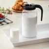 imageAOZITA 64 oz Glass Pitcher with Lid  2 Quart Mason Jar Pitcher with Filter Lid Wide Mouth Jar Leakproof Water Jug Heavy Duty Glass Container for Water Juice Milk Tea Iced Coffee and DrinksBlack