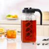 imageAOZITA Iced Tea Maker Pitcher with Infuser and Lid  2 Quart Glass Mason Jar Pitcher Leakproof Water Jug Heavy Duty Glass Container for Tea Water Juice Milk Iced Coffee and Drinks