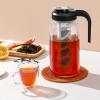 imageAOZITA Iced Tea Maker Pitcher with Infuser and Lid  2 Quart Glass Mason Jar Pitcher Leakproof Water Jug Heavy Duty Glass Container for Tea Water Juice Milk Iced Coffee and Drinks