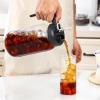 imageAOZITA Iced Tea Maker Pitcher with Infuser and Lid  2 Quart Glass Mason Jar Pitcher Leakproof Water Jug Heavy Duty Glass Container for Tea Water Juice Milk Iced Coffee and Drinks