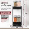 imageAOZITA Pull Out Spice Rack Organizer for Cabinet with 20 Glass Spice Jars Funnel Preprinted Spice Labels Funnel Heavy Duty Slide Out Seasoning Organizer for Kitchen Cabinets