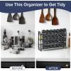 imageAOZITA Spice Rack Organizer with 28 Empty Spice Jars Funnel Labels  Seasoning Organizer for Countertop Cabinet Kitchen PantryBlack
