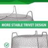 imageAOZITA Steamer Basket for Instant Pot Accessories 6 qt or 8 quart  2 Tier Stackable 188 Stainless Steel Mesh  Silicone Handle  Vegetable Steamer Insert Egg Basket Pasta StrainerSilver