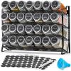 imageAOZITA Spice Rack Organizer with 28 Empty Spice Jars Funnel Labels  Seasoning Organizer for Countertop Cabinet Kitchen PantrySilver