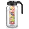 imageHeavy Duty Mason Jar Fruit Infuser Water Pitcher Leakproof Glass Pitcher with Filter Lid Wide Mouth Glass Jar  2 Quart