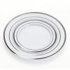 image600Pcs Rose Gold Plastic Dinnerware Set for 100 Guests Disposable Plastic Plates for Party Wedding Birthday Includes Dinner Plates 100 Salad Plates 100 Spoons 100 Forks 100 Knives 100 CupsSilver