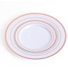 image600Pcs Rose Gold Plastic Dinnerware Set for 100 Guests Disposable Plastic Plates for Party Wedding Birthday Includes Dinner Plates 100 Salad Plates 100 Spoons 100 Forks 100 Knives 100 CupsRose Gold