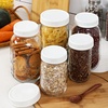 image:imageAOZITA 14 Wide amp14 Regular Mouth Mason Jar Lids with Sealing Rings  28 Pack White Plastic Storage Lids  Solid Caps for Ball Kerr Canning Jars  100 Sealing