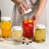 image:imageAOZITA 14 Wide amp14 Regular Mouth Mason Jar Lids with Sealing Rings  28 Pack White Plastic Storage Lids  Solid Caps for Ball Kerr Canning Jars  100 Sealing